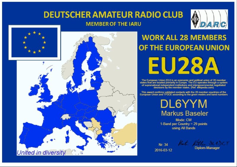 EU28A Diplom DL6YYM