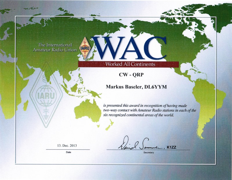 WAC Diplom DL6YYM